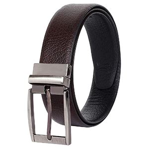 CREATURE Men's Genuine Leather Black & Brown Reversible Belt(Color ...
