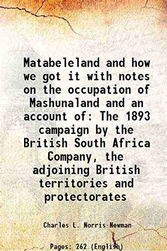 Amazon.in: Buy Matabeleland and how we got it with notes on the ...