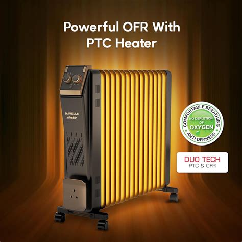 Havells HESTIO BLACK 15 STRAIGHT FIN OFR 2900 W