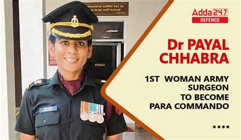 Dr Payal Chhabra, 1st Woman Army Surgeon To Join Para Commando