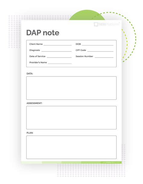 DAP notes template