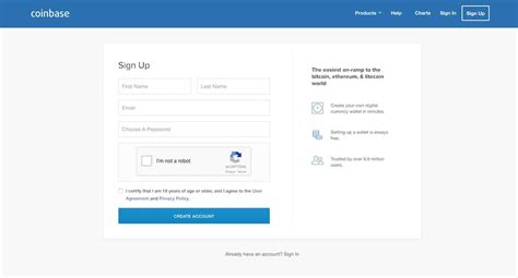 Image result for Coinbase Sign Up Process