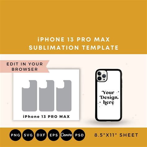 Phone Case Sublimation Template Iphone 13 Pro Max Template - Etsy