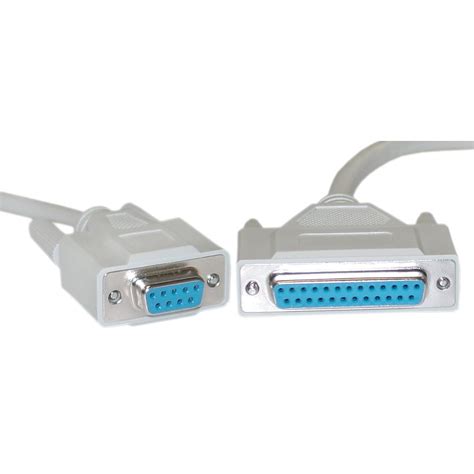 CableWholesale 6-Feet DB9 Female/DB25 Female, 8C, Null Modem Cable ...