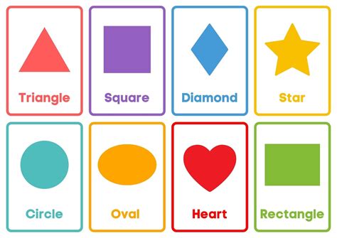 Colorful Shapes Printable Flashcards Instant Download 3-D Shapes Basic ...