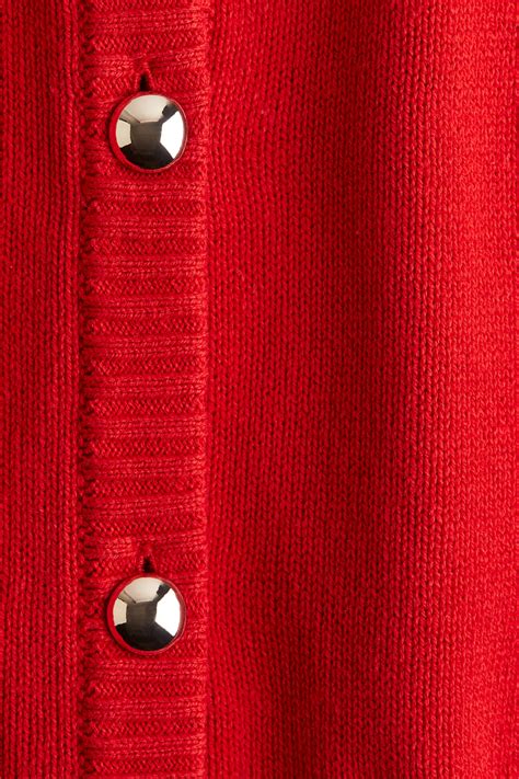 Short-Sleeved Cardigan - Red - Ladies | H&M PH