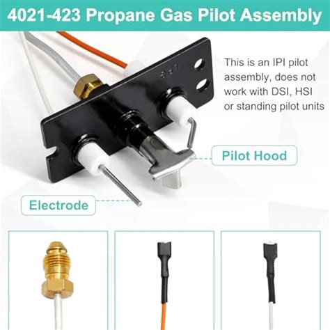 Hipoilk IPI Pilot Assembly 4021-423 for Heatilator, Heat N India | Ubuy