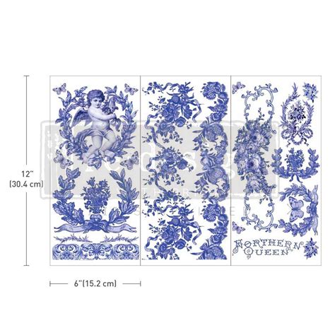 Redesign With Prima Decor Small Transfers - French Bue - 3 sheets , 6 ...