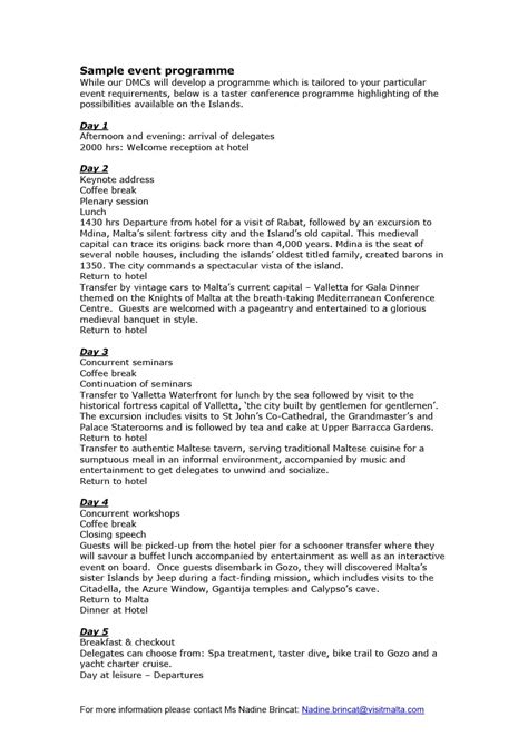 Image result for Detailed Event Program