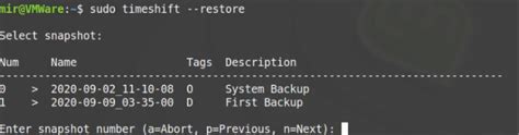 Image result for TimeShift Linux Command Line