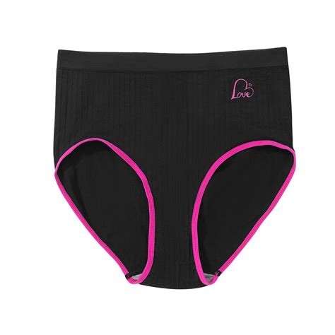 Annhoo Women's Plus Size Underwear Solid Color High Waist Bottoms Hip ...