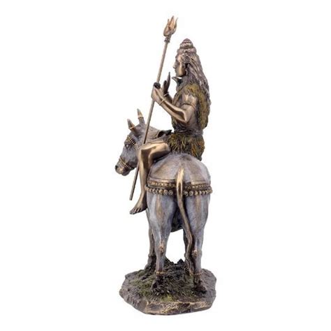 Buy Online Shiva Sitting on Nandi Statue Cold Cast Bronze Figurine ...