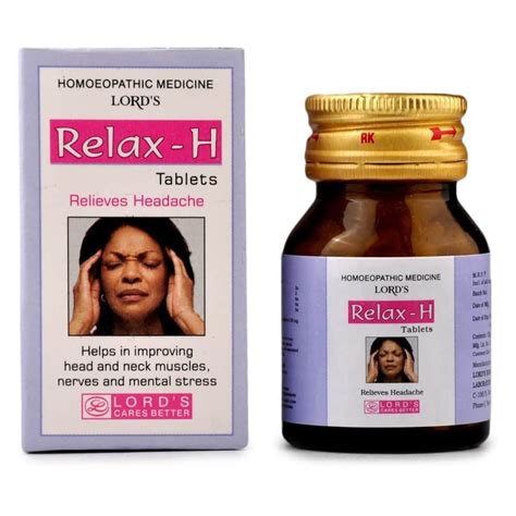 Homoeopathic Medicine Lord's Relaax-H Tablets