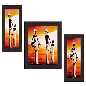 Wens People View MDF Wall Art (30 cm x 34 cm x 1.5 cm, Set of 3 ...