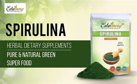 ERBZENERG® Spirulina Powder Vitamins & Minerals 100g (Pack of 1 ...