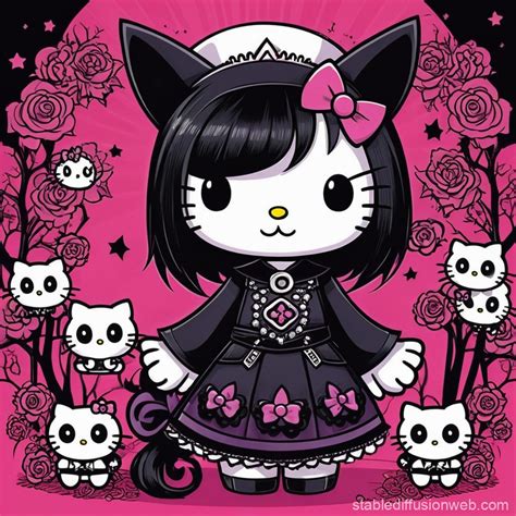 Goth Hello Kitty Kuromi | Stable Diffusion Online