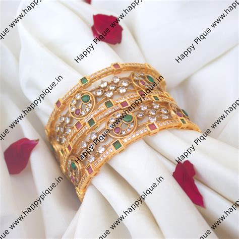 Set of 6 AD Kemp Bridal Bangles – Happy Pique