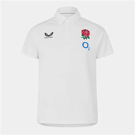 Castore | England Rugby Polo Shirt 2025 Mens | White | SportsDirect.com