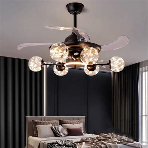 DIGLED 42 Retractable Ceiling Fan with Lights: Modern India | Ubuy