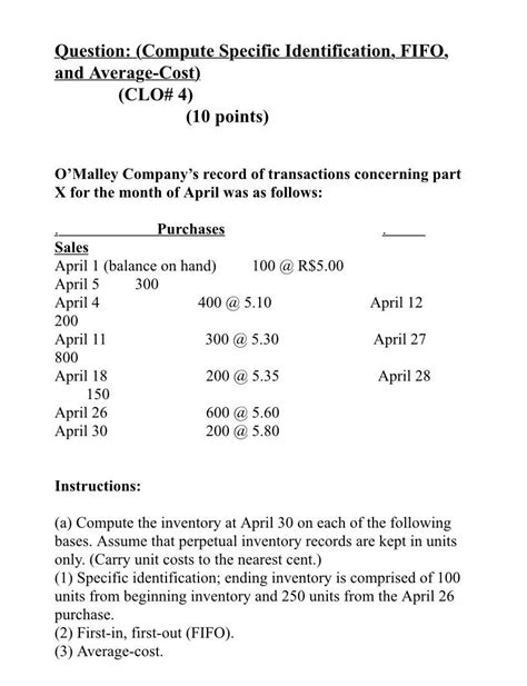 Specific Identification Vs FIFO 的图像结果