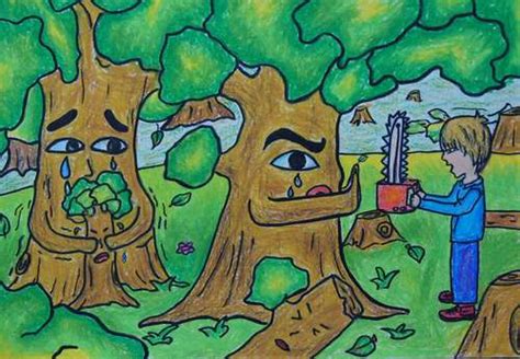 少儿书画作品-小森林/儿童书画作品小森林欣赏_中国少儿美术教育网