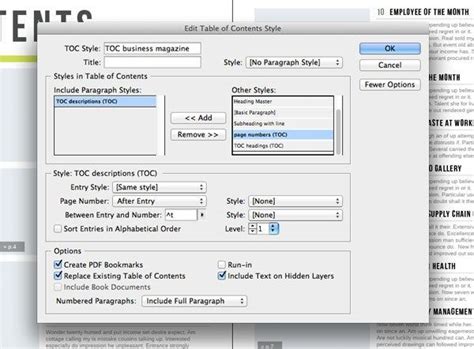 How to Make Table of Contents InDesign 的图像结果