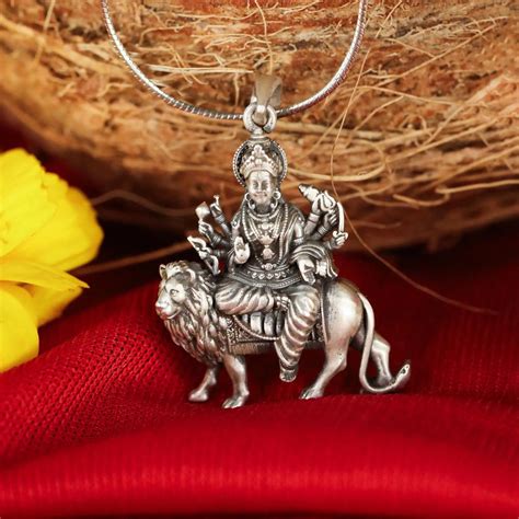 Sherawali Mata Silver 92.5 Pendant – Unniyarcha Design