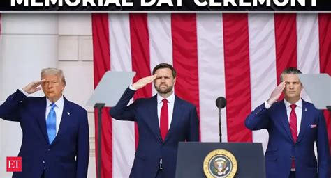 President Trump, VP Vance and Def Sec Hegseth participate in Memorial ...