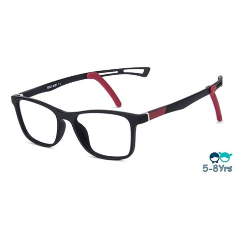 Shop online for Matte Black Red Full Rim Rectangle Kids (5-8 yrs ...