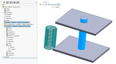 Image result for SolidWorks Assembly Simulate Spring