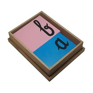 PlayToddz Phonogram Sandpaper Letters - Montessori Cursive Alphabet ...