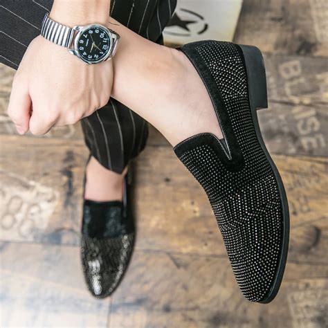 Black Leather Hand Work Zardozi Peshawari Loafers | Wedding Shoes for ...