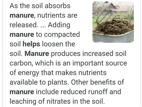 the manures helps in ________ - Brainly.in