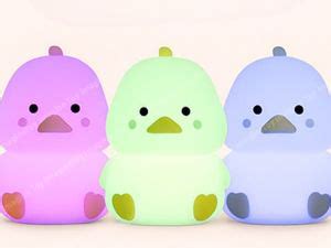 TOYTONIC Silicone Duck Night Light for Kids – Rechargeable Touch Led ...