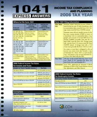 Buy 1041 Express Answer-2007: Income Tax Compliance and Planning, 2006 ...