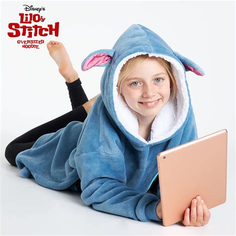 Disney Hoodies For Girls, Kids Oversized Hoodie Blanket, Stitch Disney ...