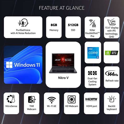Acer Nitro V Intel Core i5 13th Gen 13420H - (16 GB/512 GB SSD/Windows ...