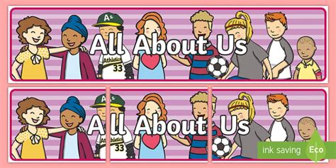All About Us Display Banner - All About Me Display Banner