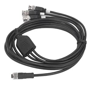 Triaxial Vibration Sensor Plug,Long, 4 Pin to 3 BNC Plug Connector ...