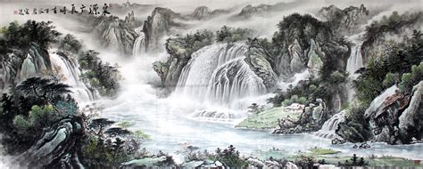 有山有水的风景画,有山有水的画,有山有水有的图片_大山谷图库