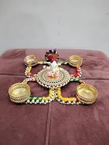 Sellplus Lord Ganesh Tea Light Holder Plater Holder for Ganesh ...