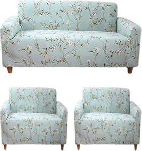 TONY STARK Polycotton Floral 3+1+1 Seater Sofa Cover Price in India ...