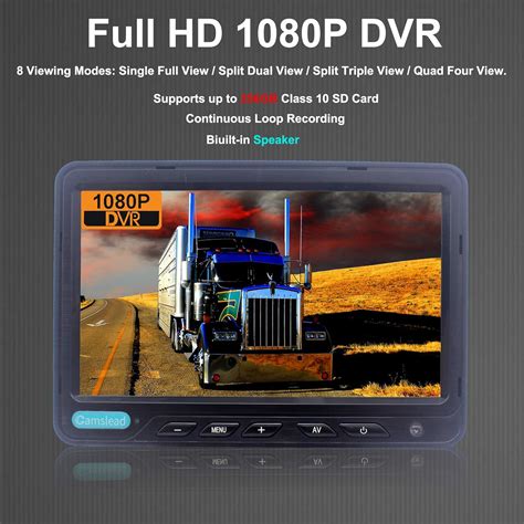 Buy CAMSLEAD 1080P Car Backup Camera System 9 inch Monitor Built-in DVR ...