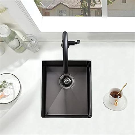 BoomHoze Black Undermount Bar Sink, 15 x 17 inch Undermount India | Ubuy