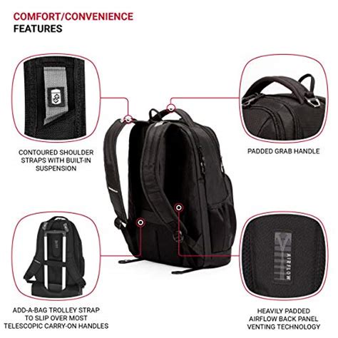 SWISSGEAR Large Padded 15-inch Laptop Backpack | Work, School, Commute ...