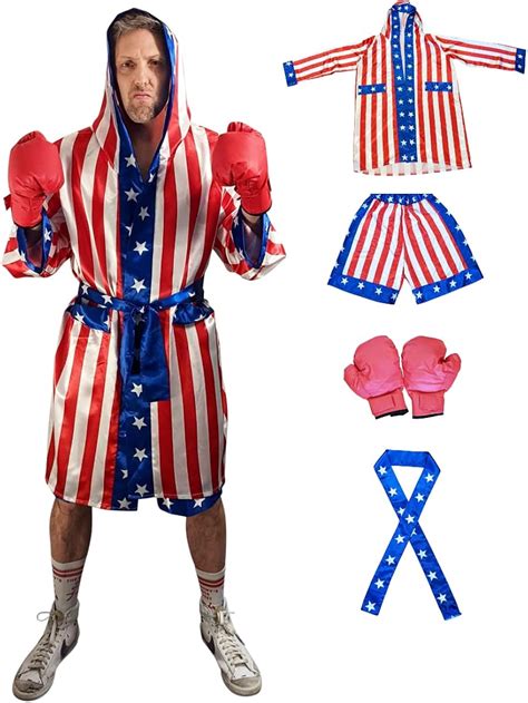 Buy American Flag Boxing Costume - Everything Included - USA Robe ...