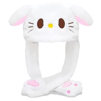 Buy TecoKart® Plush Bunny Dancing Ears Cap - White Kawaii Bunny Ears ...