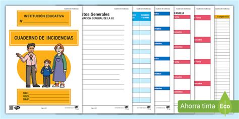 Cuaderno de Incidencias (editable) | Twinkl Perú