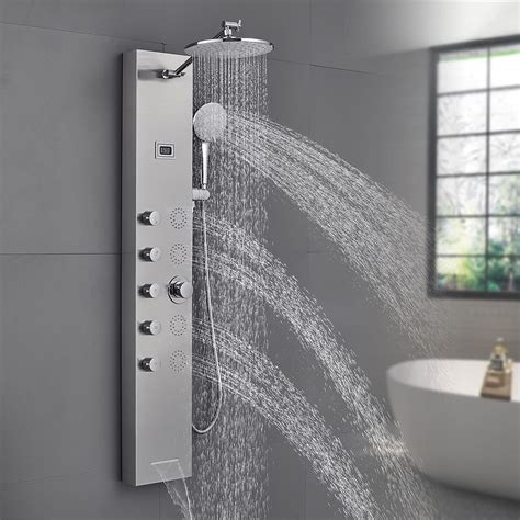 Buy ROVATE Rainfall Shower Tower Panel System, Shower Tower with ...