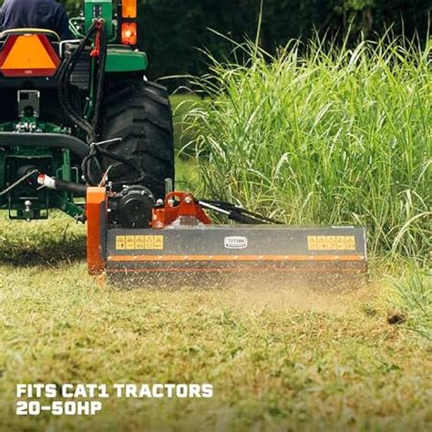 TitanAttachments Titan Attachments 48 Offset Flail Ditch Bank Mower ...